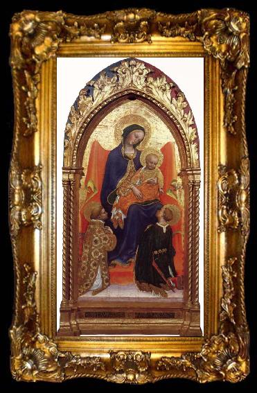 framed  Gentile da Fabriano Madonna and child,with sts.lawrence and julian, ta009-2